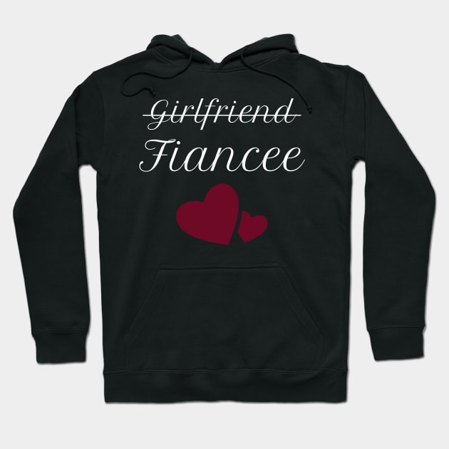 Womens Girlfriend Fiancee Gift - Fiance Engagement Party Hoodie by fromherotozero